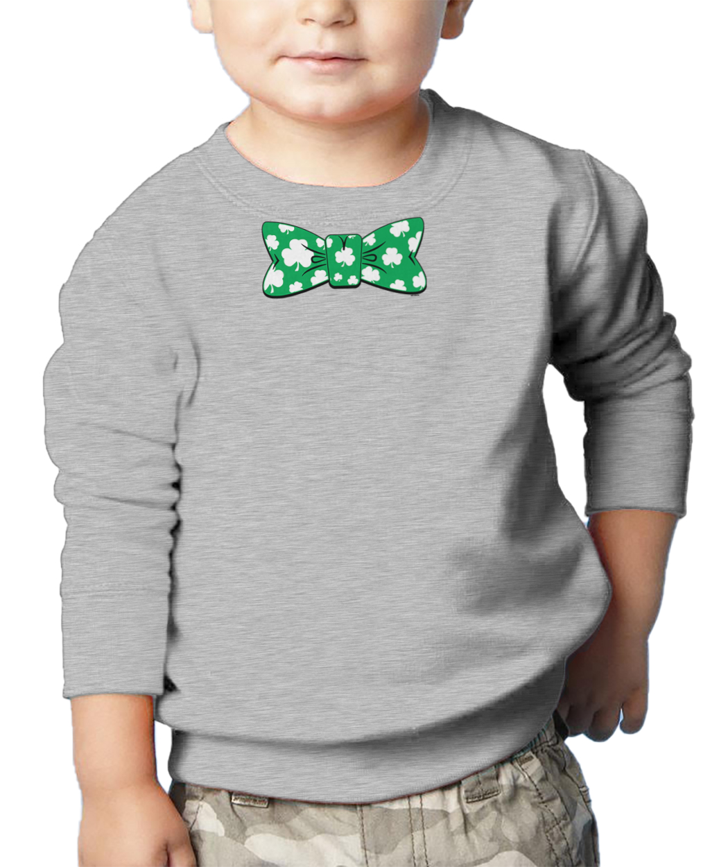 Amosfun Shamrock Tie St Patricks Day Necktie Clover Kids Boys Suspenders Bow Tie Set for Irish Party 