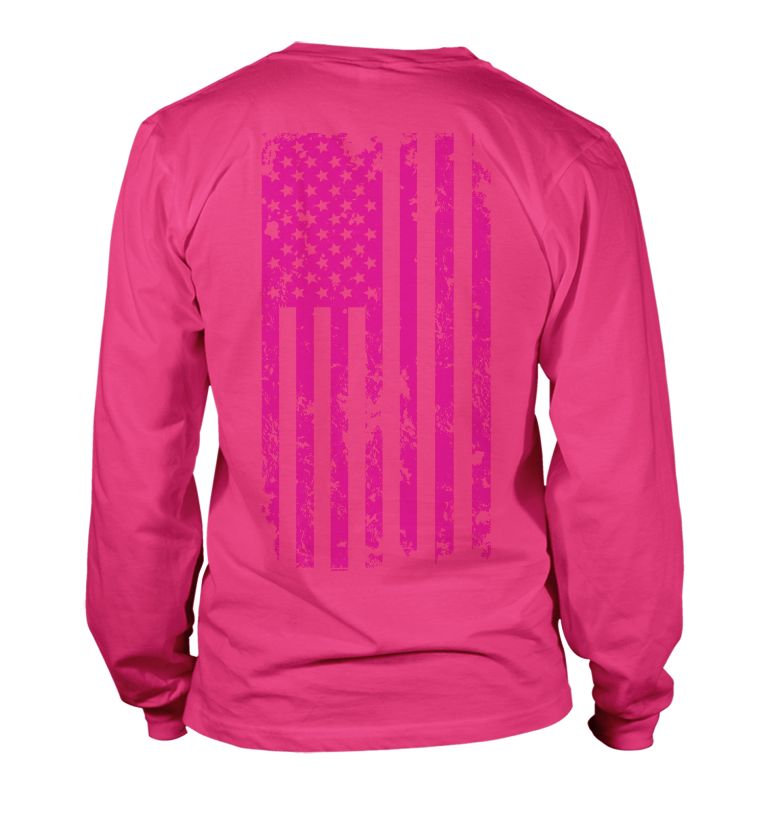 Distressed Pink American Flag - Breast Cancer Fight Cure Long Slv | eBay