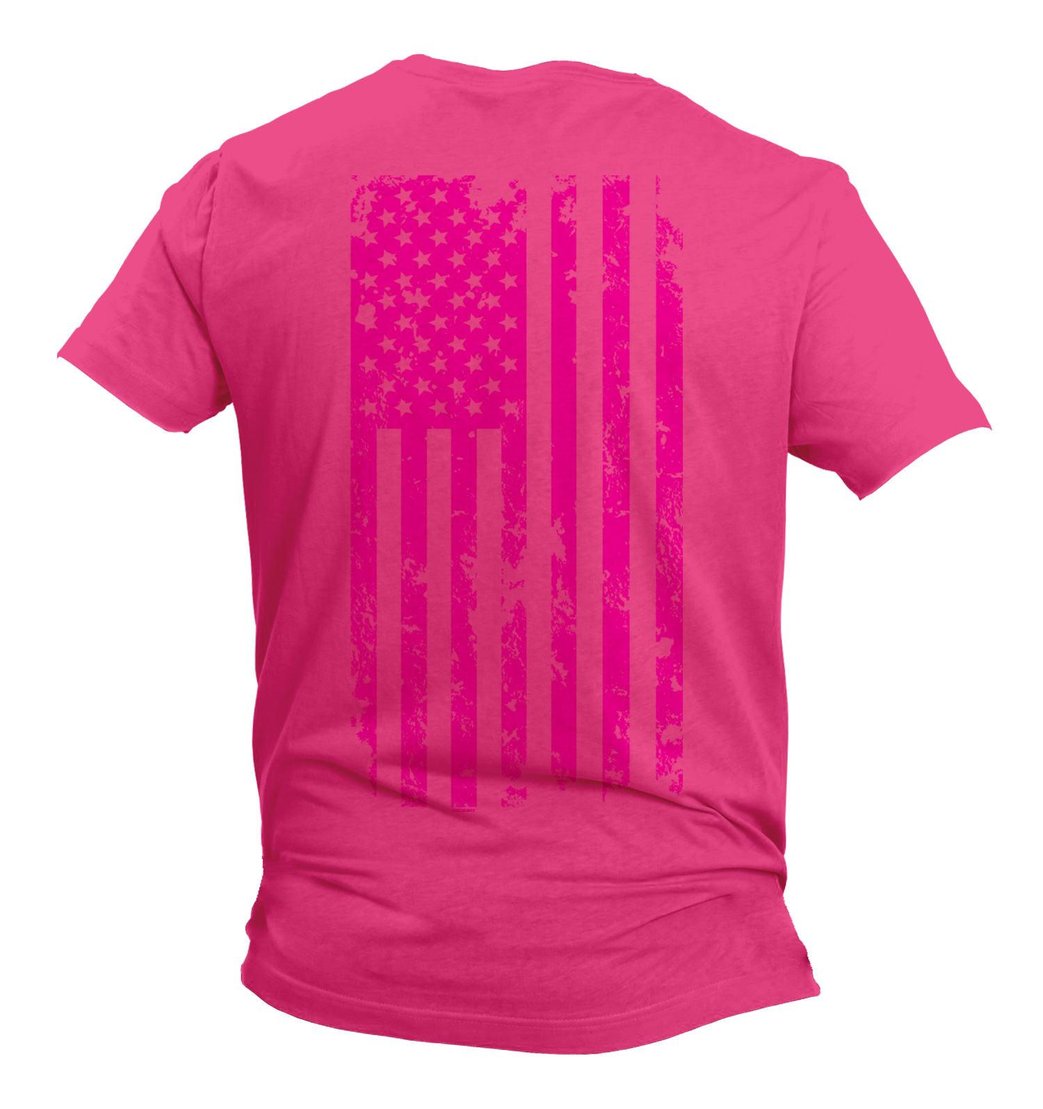 Distressed Pink American Flag - Breast Cancer Fight Cure Mens T-Shirt ...