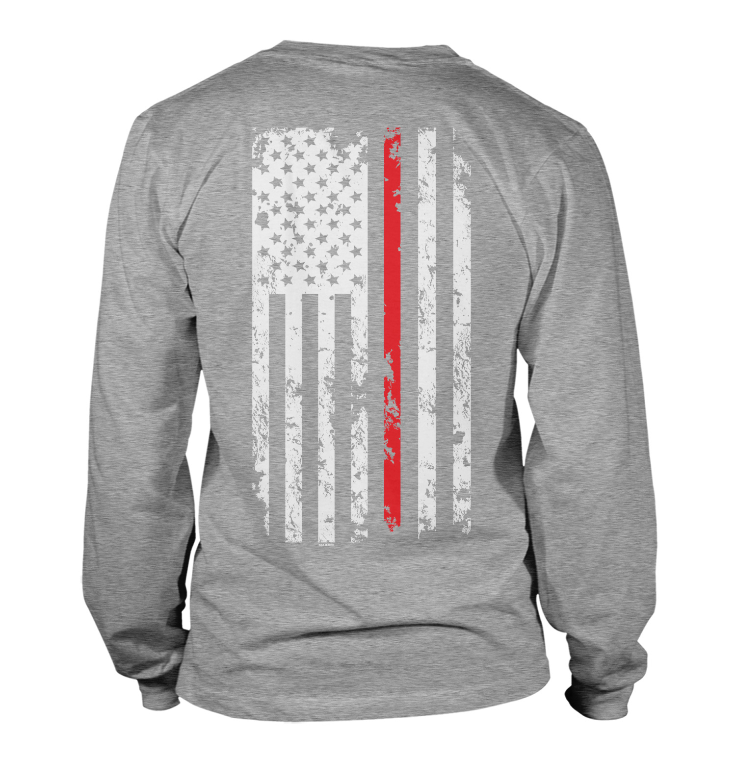 Distressed Thin Red Line American Flag - Firefighter Protect Fire Long ...